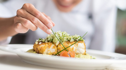 chef plating food